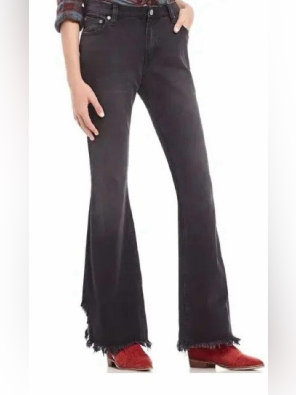 NWT We The Free Black Ash Women's Vintage Flared Jeans